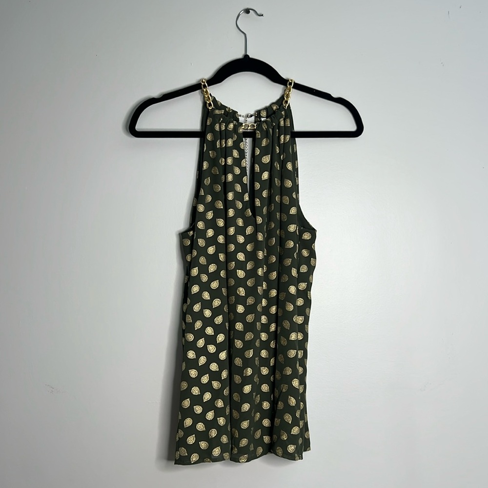 Michael Kors Olive & Gold Tank